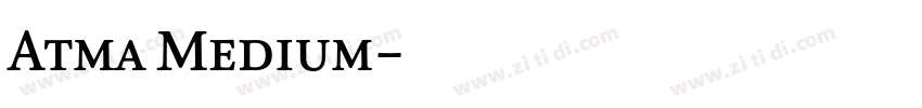 Atma Medium字体转换 Atma Medium字体转换